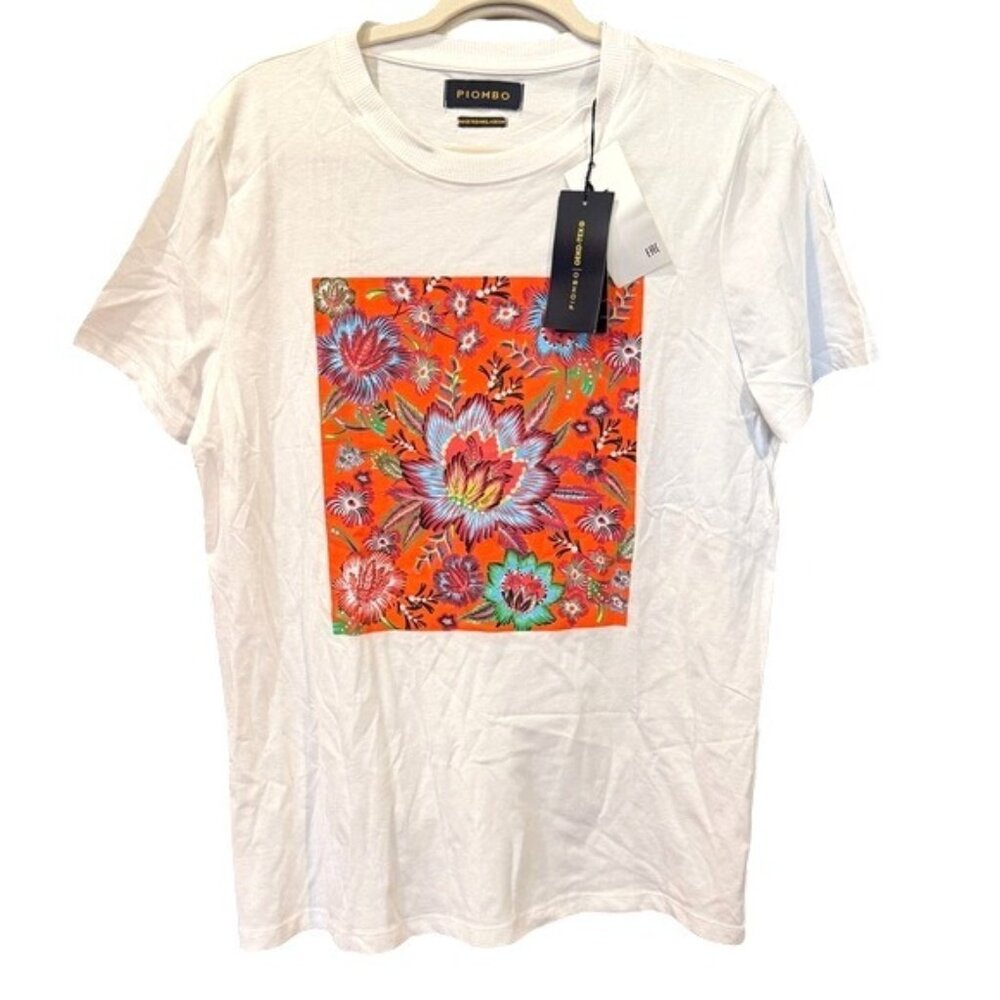 Piombo Vibrant Floral Graphic Tee, women’s size M